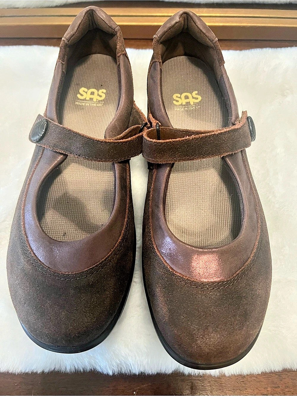 SAS Step Out Mary Jane Flats Brown US 9 M